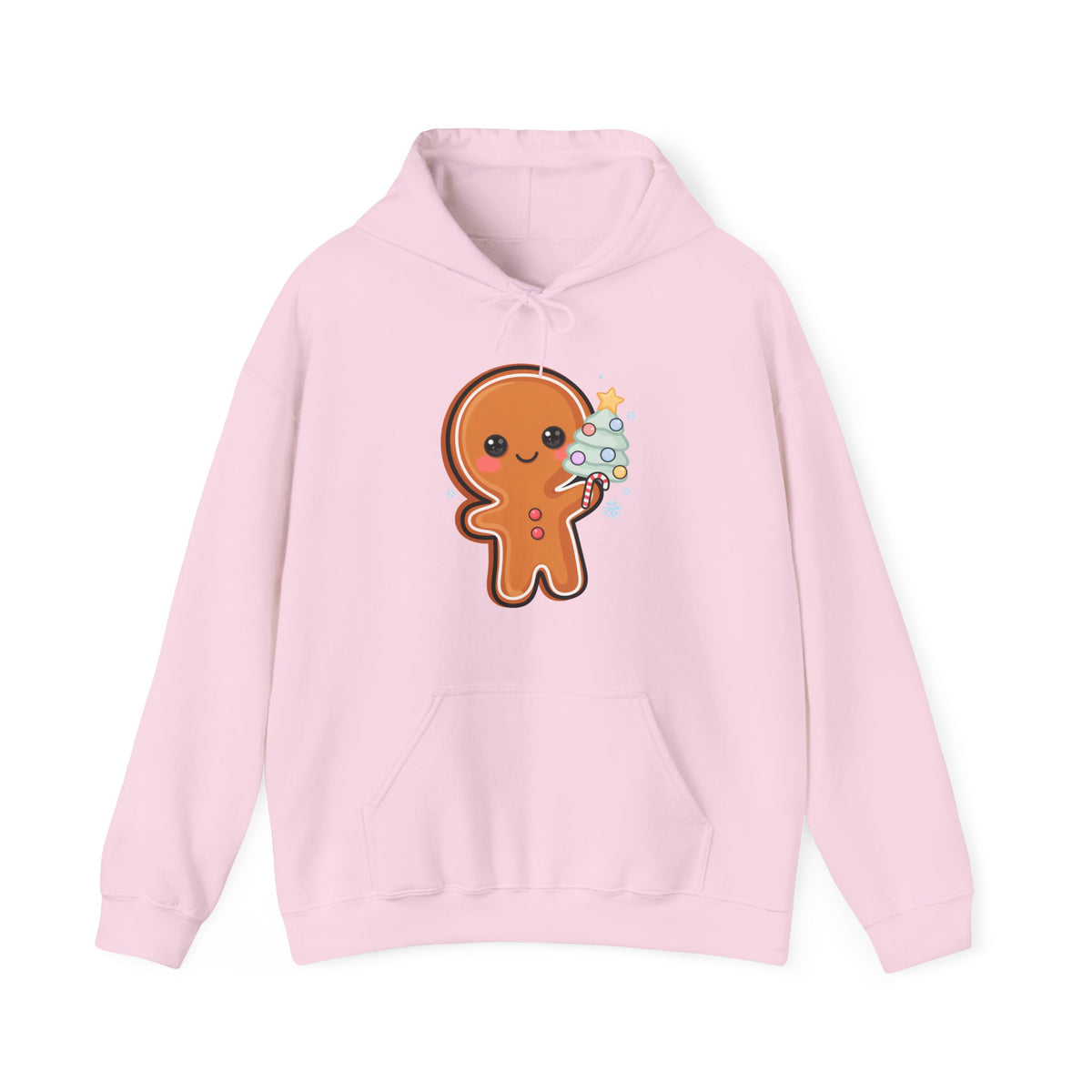 Gingerbread Christmas Hoodie, Kawaii Tree Decorating Sweatshirt