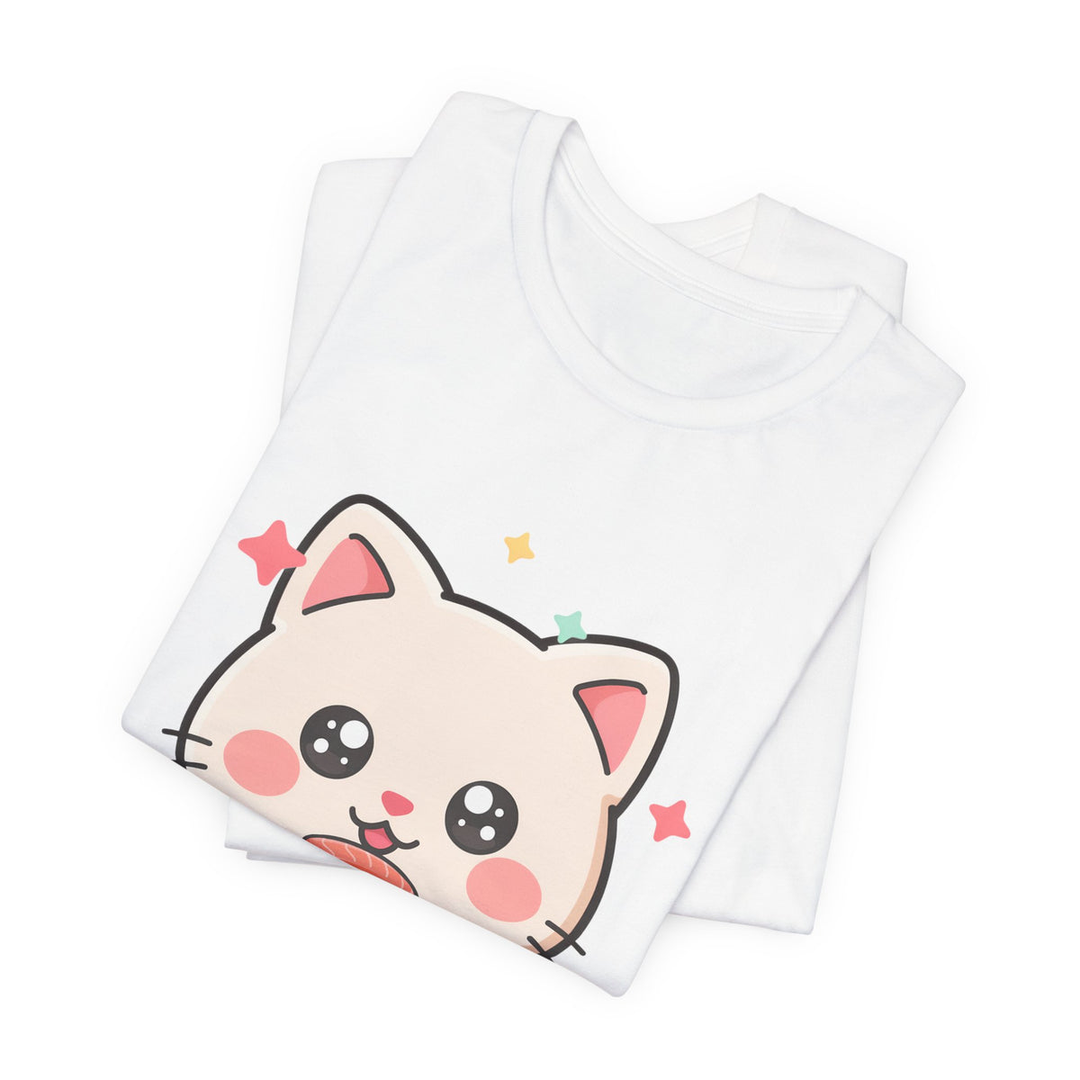 Kawaii Sushi Cat T-Shirt for Cat and Sushi Lovers