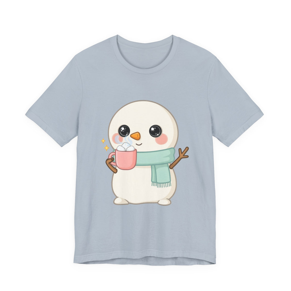 Kawaii Snowman T-Shirt for Cozy Cocoa Breaks
