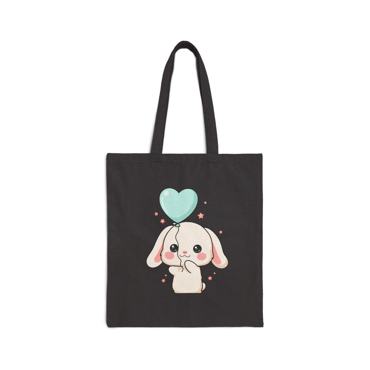 Kawaii Bunny Cotton Canvas Tote Bag for Everyday Errands