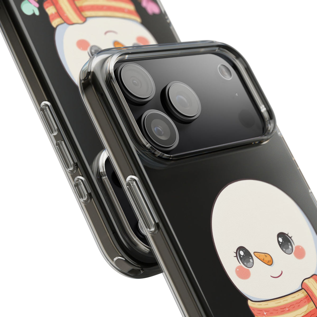Kawaii Snowman Phone Case – Cute Christmas Clear Case