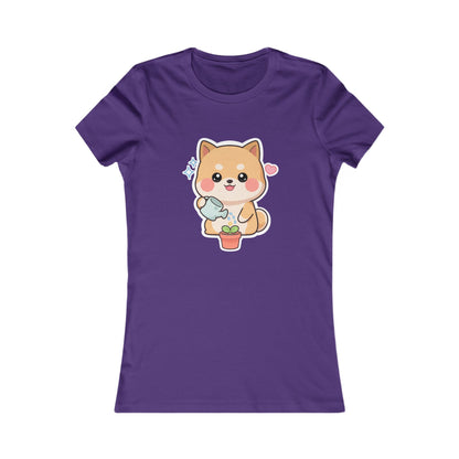 Kawaii Shiba Inu Plant Lover Women's Favorite Tee