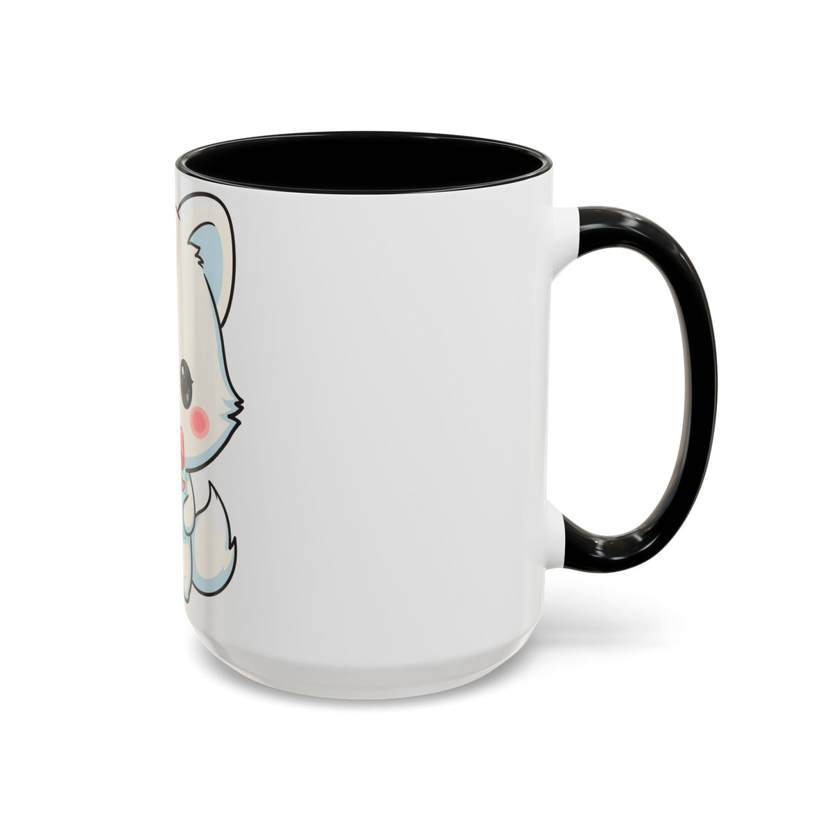Kawaii Arctic Fox Gift Mug, Cute Holiday Accent Coffee Mug