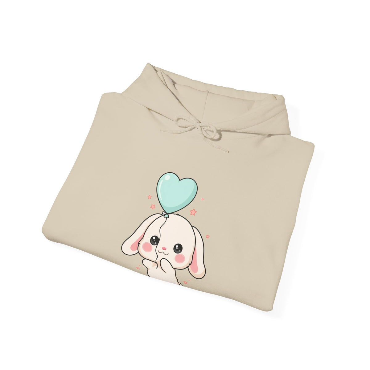 Kawaii Bunny Hoodie, Cute Balloon Rabbit Sweatshirt