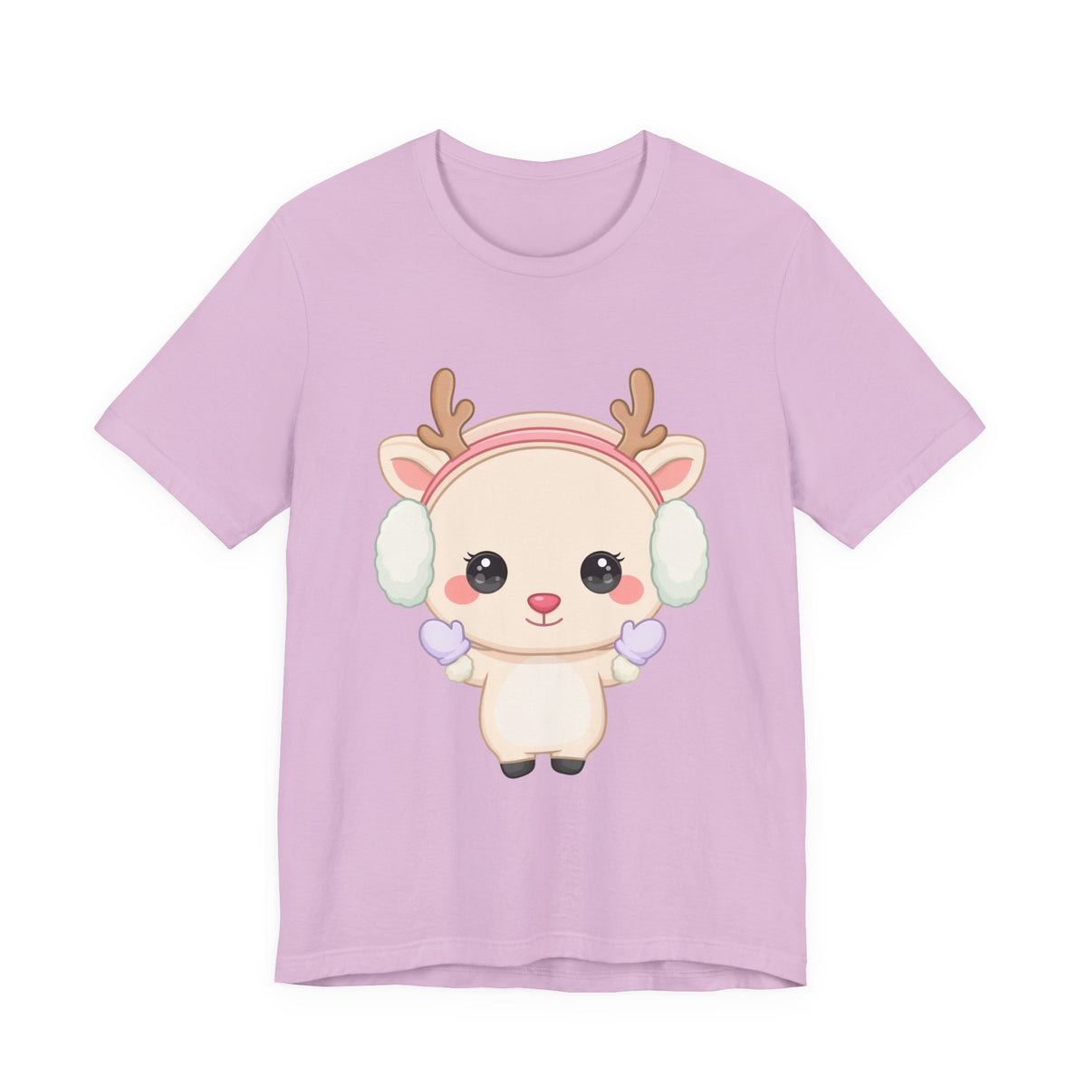 Kawaii Reindeer T-Shirt, Cute Winter Animal Tee