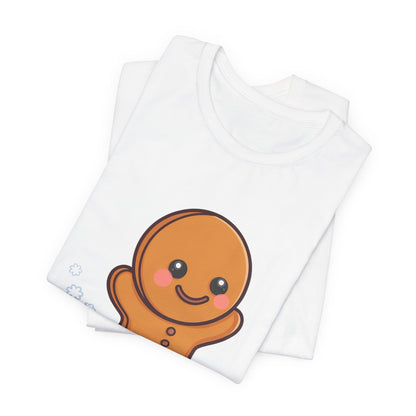 Gingerbread Man T-Shirt – Kawaii Holiday Sledding