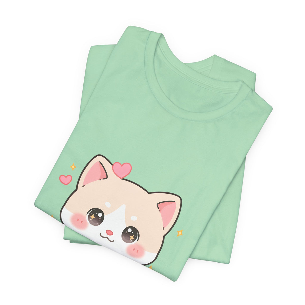 Kawaii Reading Cat T-Shirt for Book Lovers