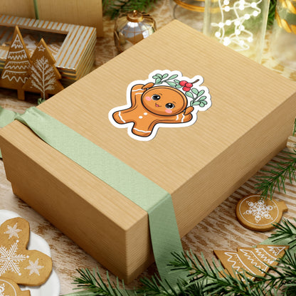Kawaii Gingerbread Sticker for Cozy Christmas Cheer