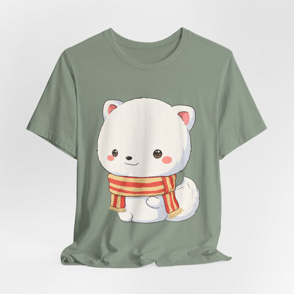 Kawaii Arctic Fox Christmas Tee for Cute Holiday Fans