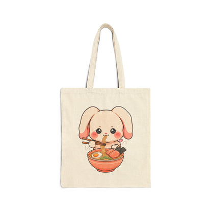 Kawaii Ramen Bunny Tote Bag for Cute Food Lovers