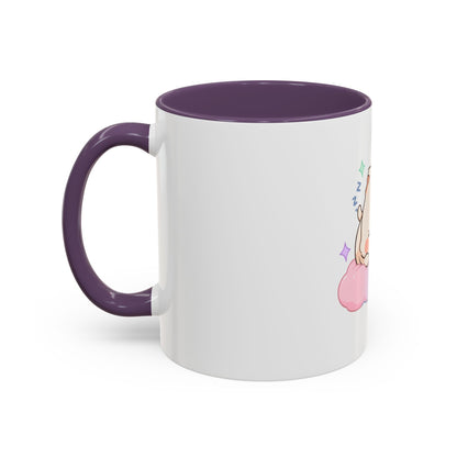 Kawaii Sleeping Cat Accent Coffee Mug