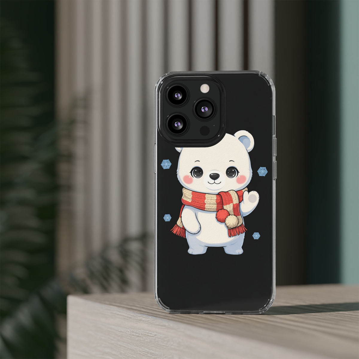 Kawaii Polar Bear Phone Case – Cozy Christmas Cub