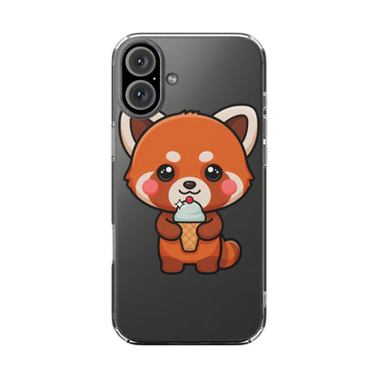 Kawaii Red Panda Phone Case with Ice Cream