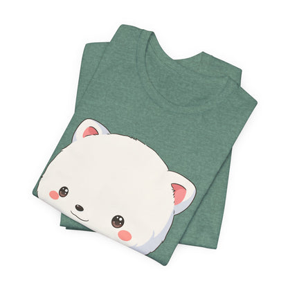 Kawaii Arctic Fox Christmas Tee for Cute Holiday Fans