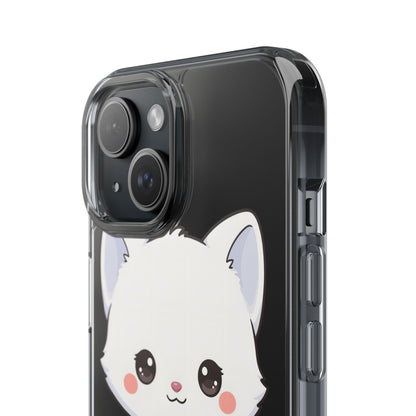 Christmas Fox Clear Phone Case, Kawaii Cookie Baker