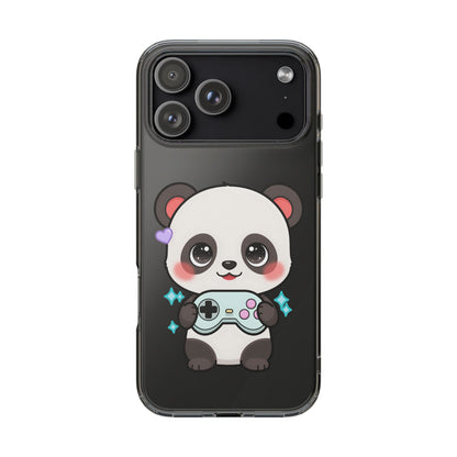 Gamer Panda Clear Impact-Resistant Phone Case