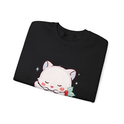 Christmas Fox Sweatshirt, Kawaii Stocking Arctic Fox Gift