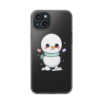 Kawaii Snowman Clear Impact-Resistant Case