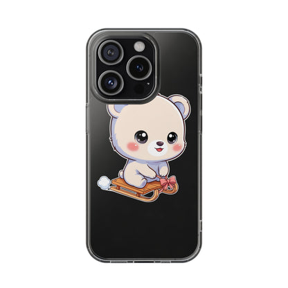 Kawaii Polar Bear Phone Case, Cute Winter Gift