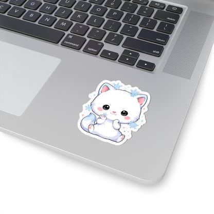 Arctic Fox Sticker, Cute Winter Gift for Fox Lovers