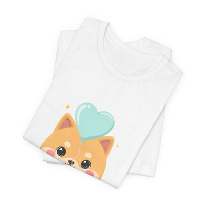 Kawaii Shiba Inu T-Shirt, Cute Balloon Dog Gift