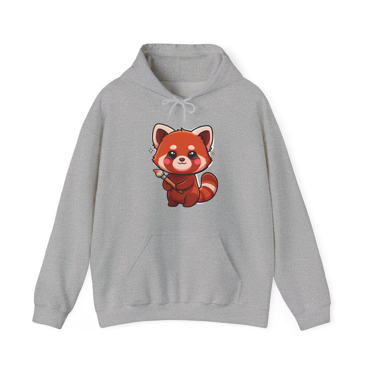Cute Red Panda Hoodie, Kawaii Artist Sweatshirt
