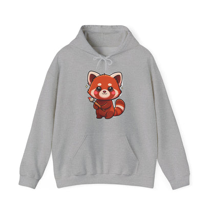 Cute Red Panda Hoodie, Kawaii Artist Sweatshirt