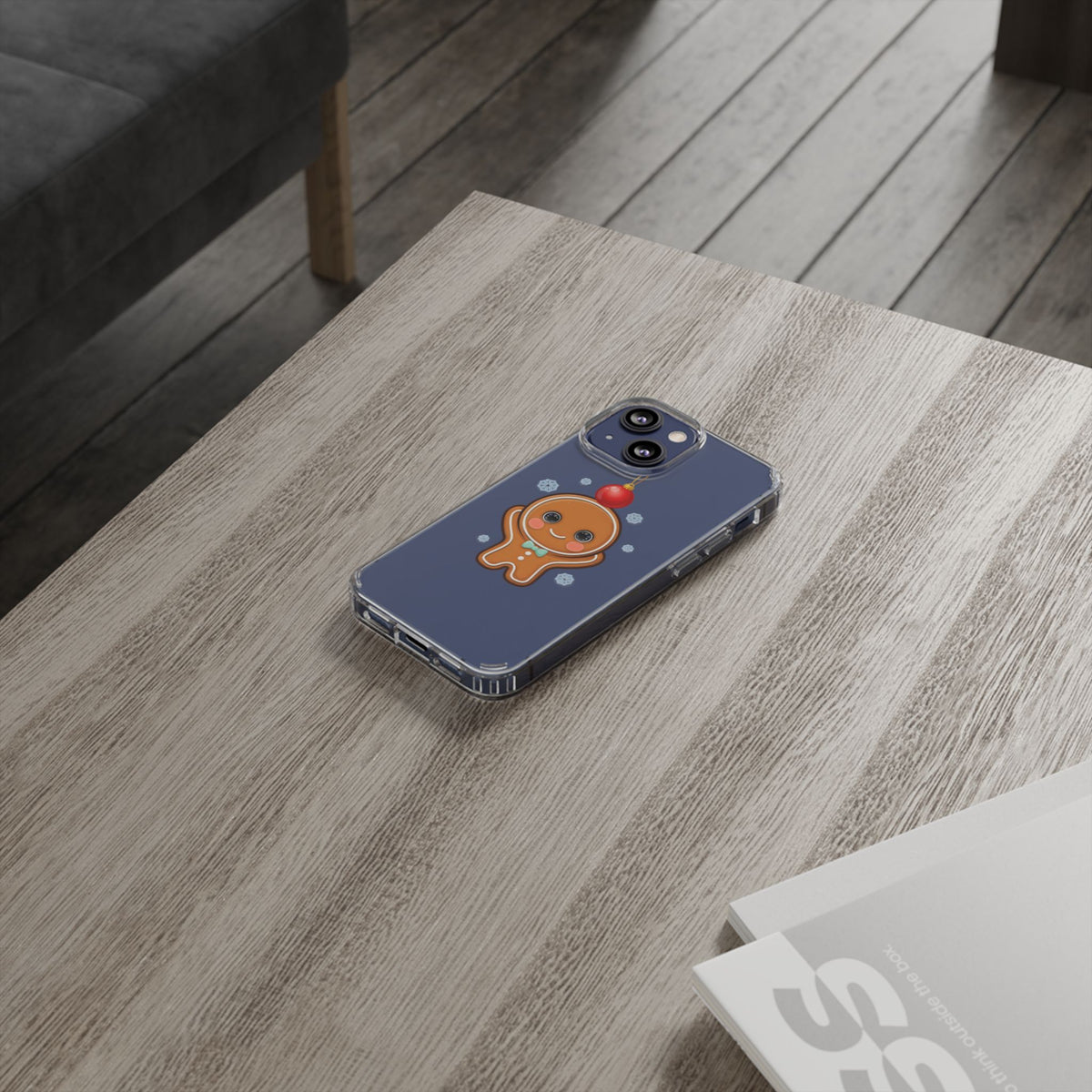 Christmas Gingerbread Phone Case, Cute Kawaii Holiday Gift