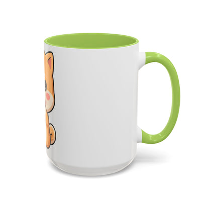 Shiba Inu Donut Mug, Kawaii Accent Coffee Mug