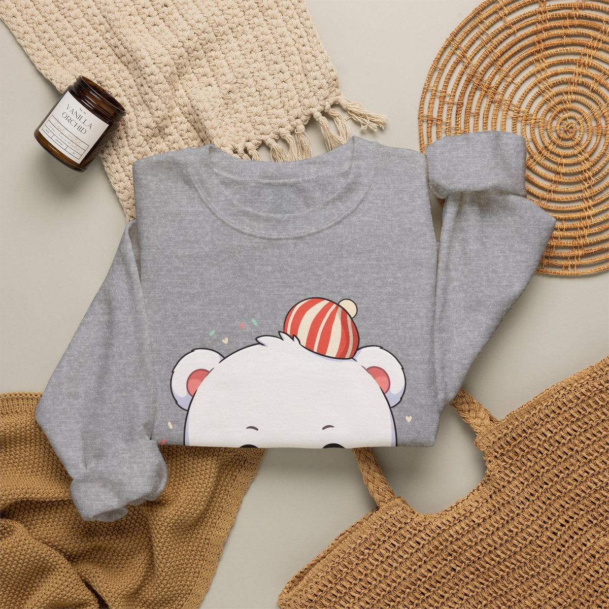 Christmas Cookie Bear Sweatshirt, Cute Holiday Baker Gift
