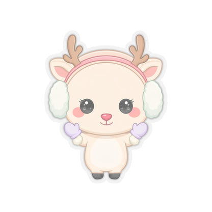 Kawaii Reindeer Sticker for Cozy Winter Cheer