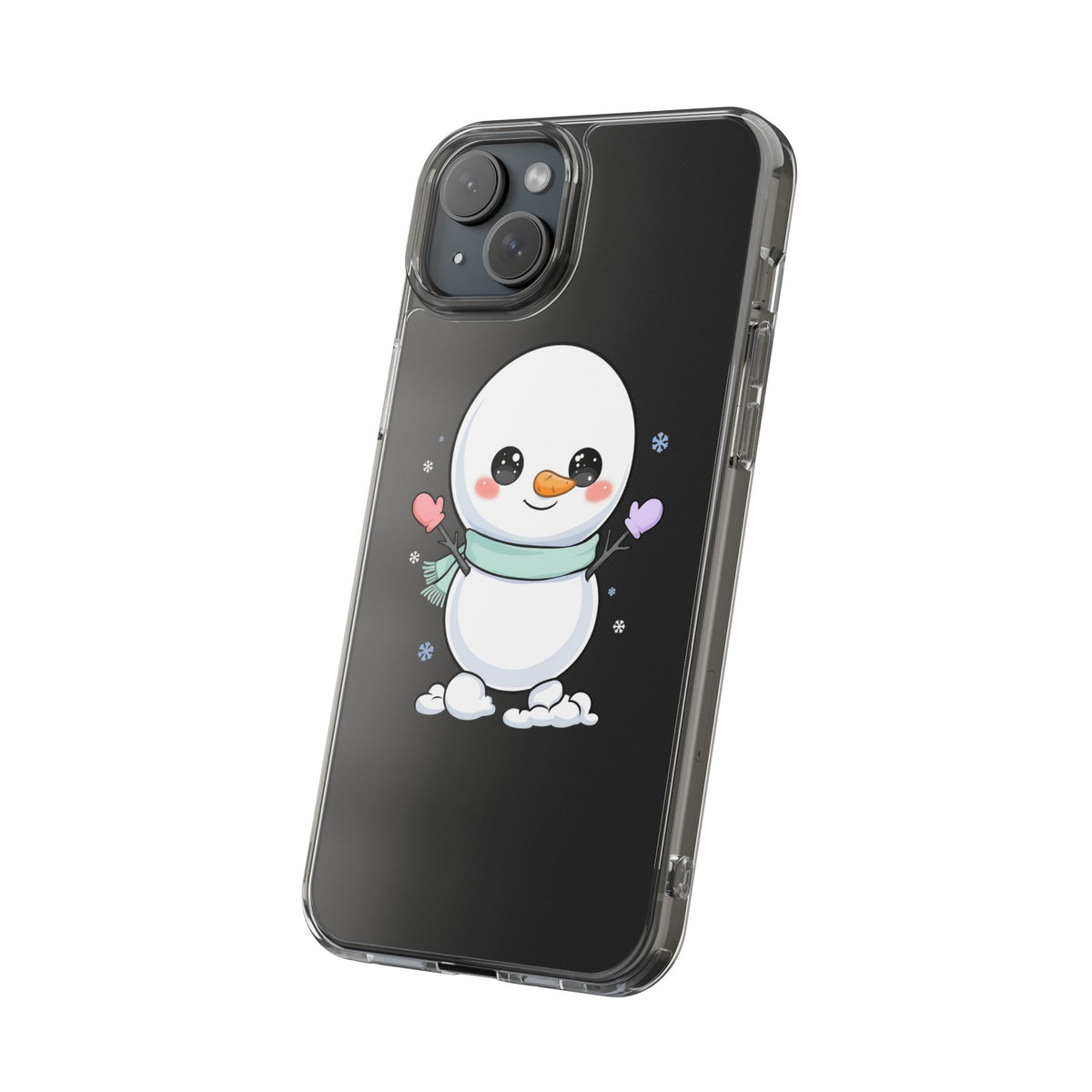 Kawaii Snowman Clear Impact-Resistant Case
