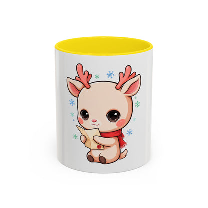 Christmas Reindeer Accent Coffee Mug for Cozy Holiday Mornings
