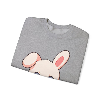Kawaii Bunny Sweatshirt, Cute Latte Lover Crewneck