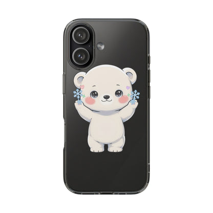 Kawaii Polar Bear Phone Case for a Cozy Winter Gift