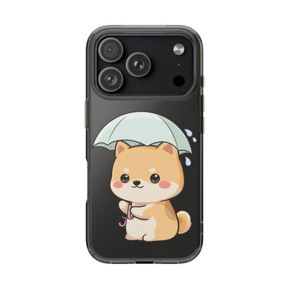 Shiba Inu Phone Case, Kawaii Rainy Day Pup