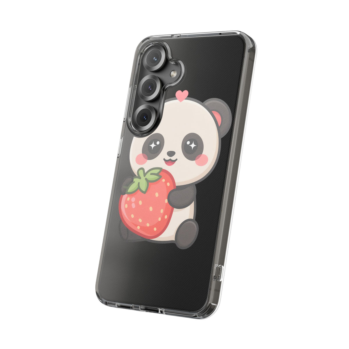 Kawaii Panda Phone Case, Sweet Strawberry Gift
