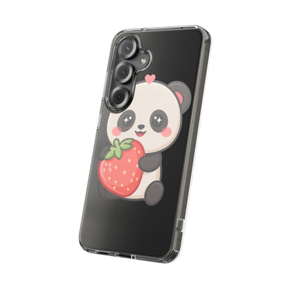 Kawaii Panda Phone Case, Sweet Strawberry Gift