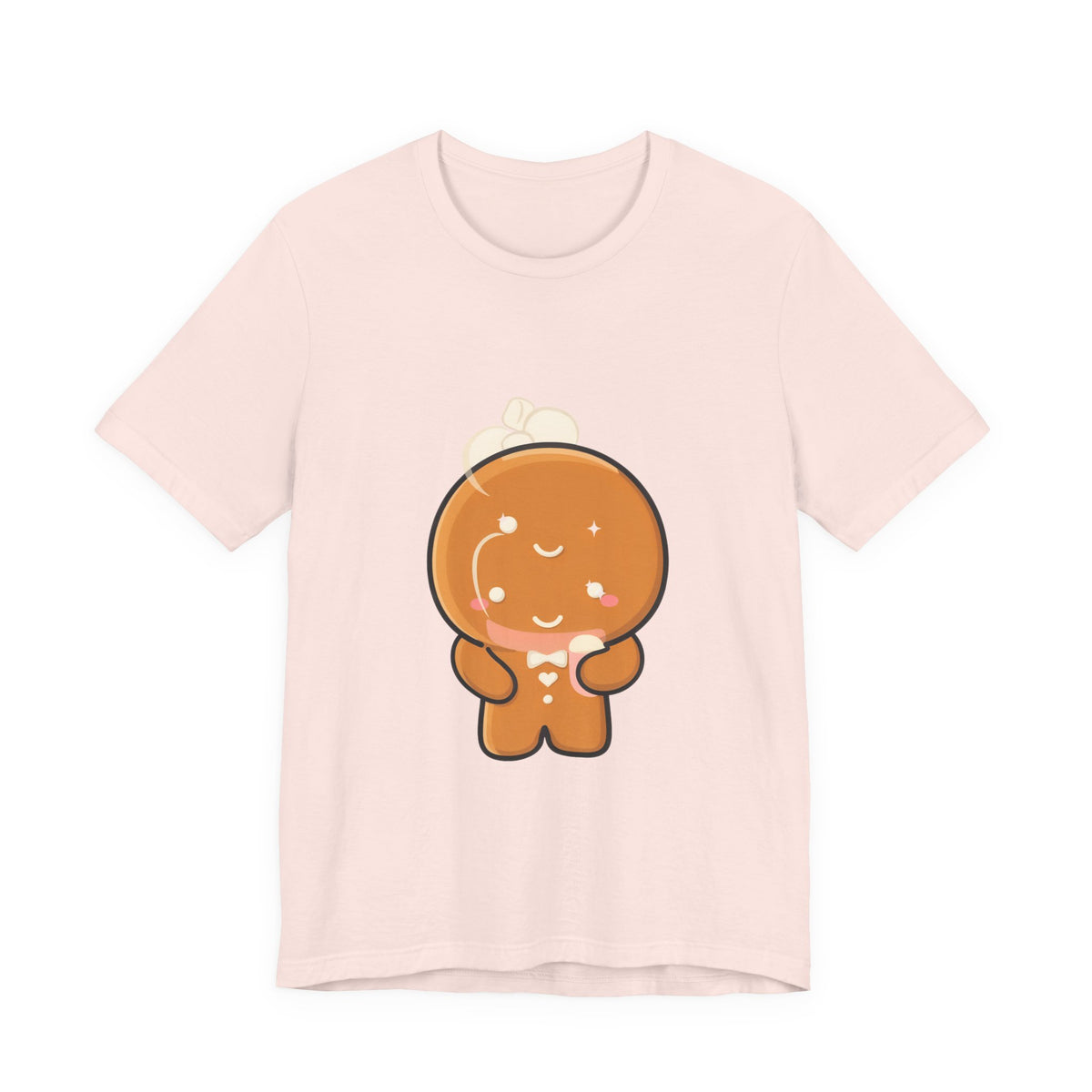 Kawaii Gingerbread Man T-Shirt for Cozy Cocoa Fans