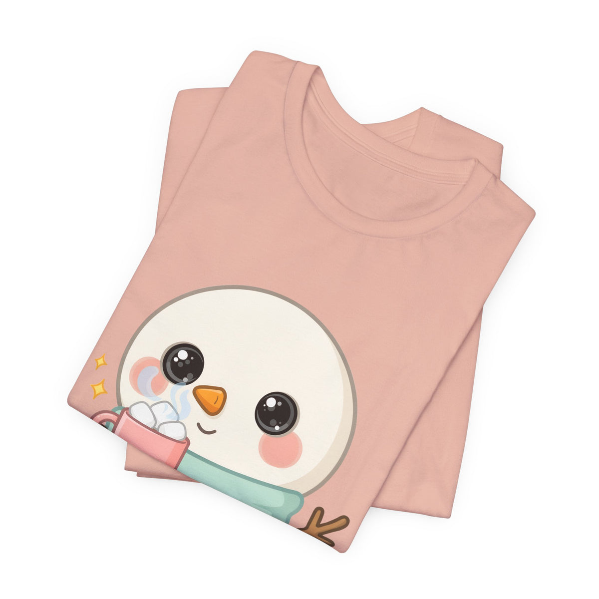 Kawaii Snowman T-Shirt for Cozy Cocoa Breaks