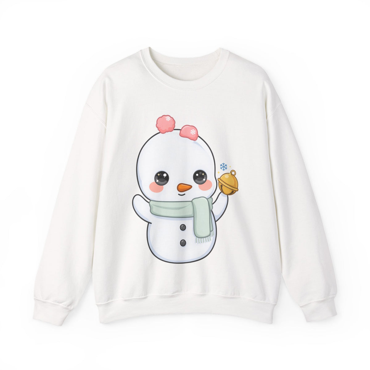 Kawaii Snowman Sweatshirt, Cute Winter Crewneck
