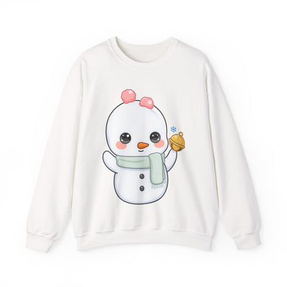 Kawaii Snowman Sweatshirt, Cute Winter Crewneck
