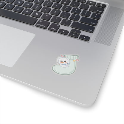 Kawaii Snowman Christmas Sticker for Cozy Holiday Cheer