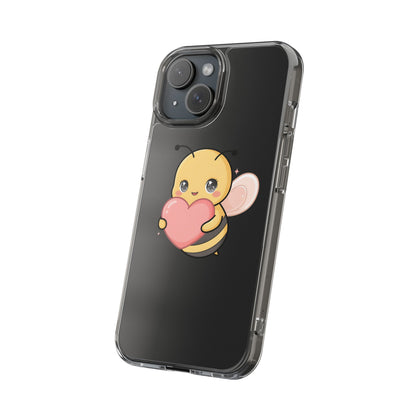 Kawaii Bee Clear Impact-Resistant Phone Case