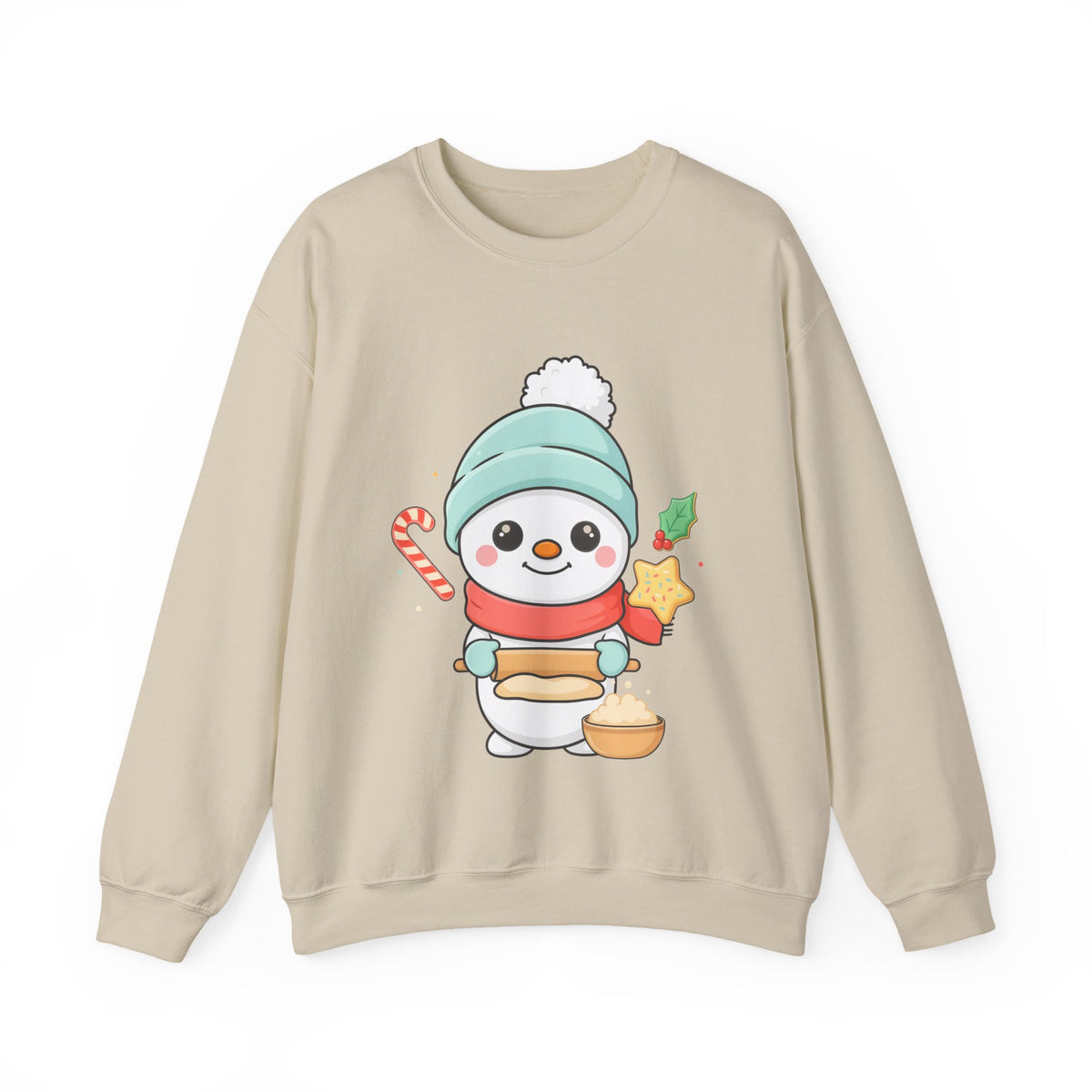 Christmas Snowman Baking Sweatshirt – Kawaii Holiday Crewneck