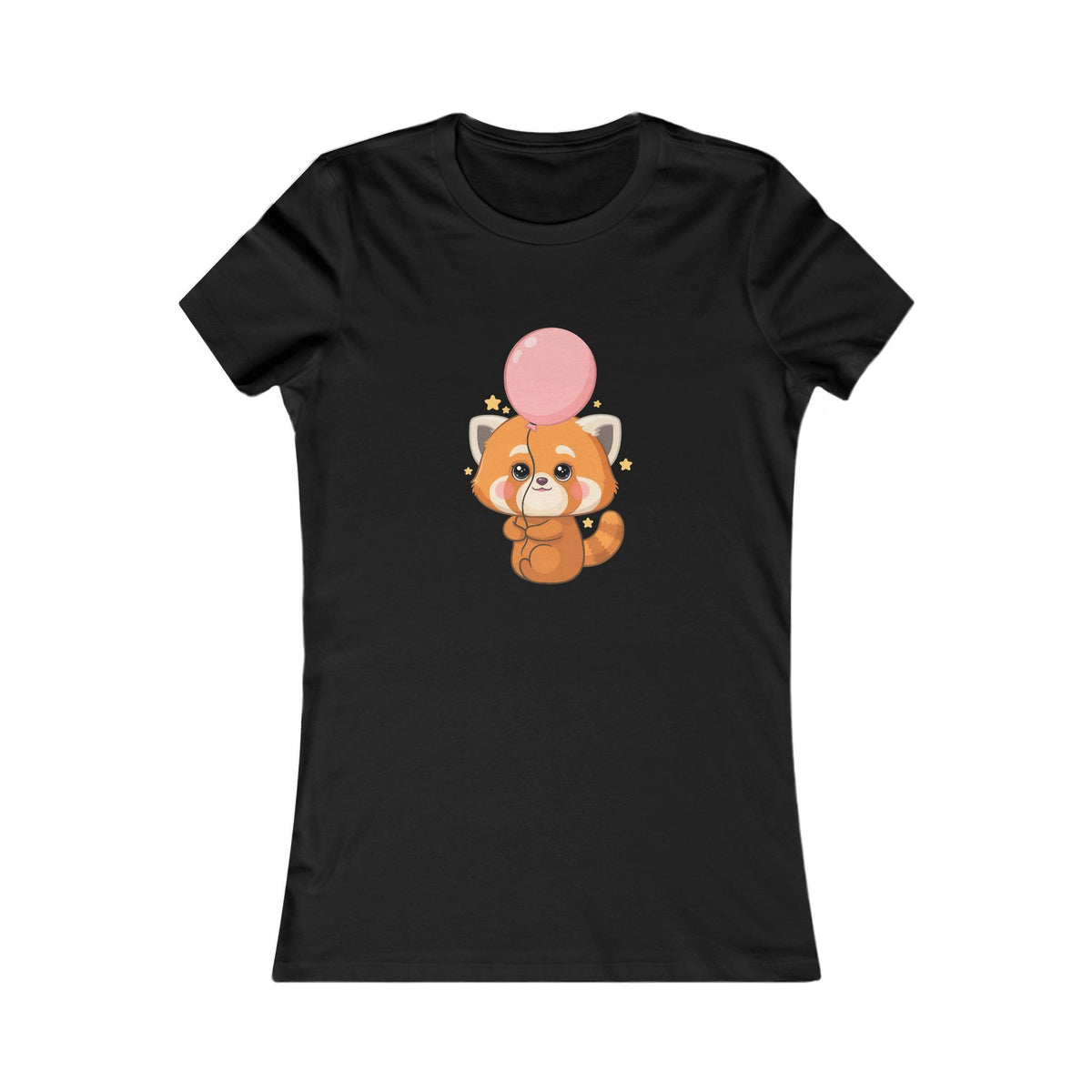 Kawaii Red Panda Women's Favorite Tee with Balloon