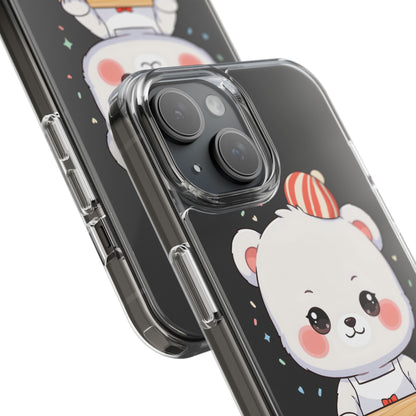 Christmas Bear Cookie Baking Clear Phone Case