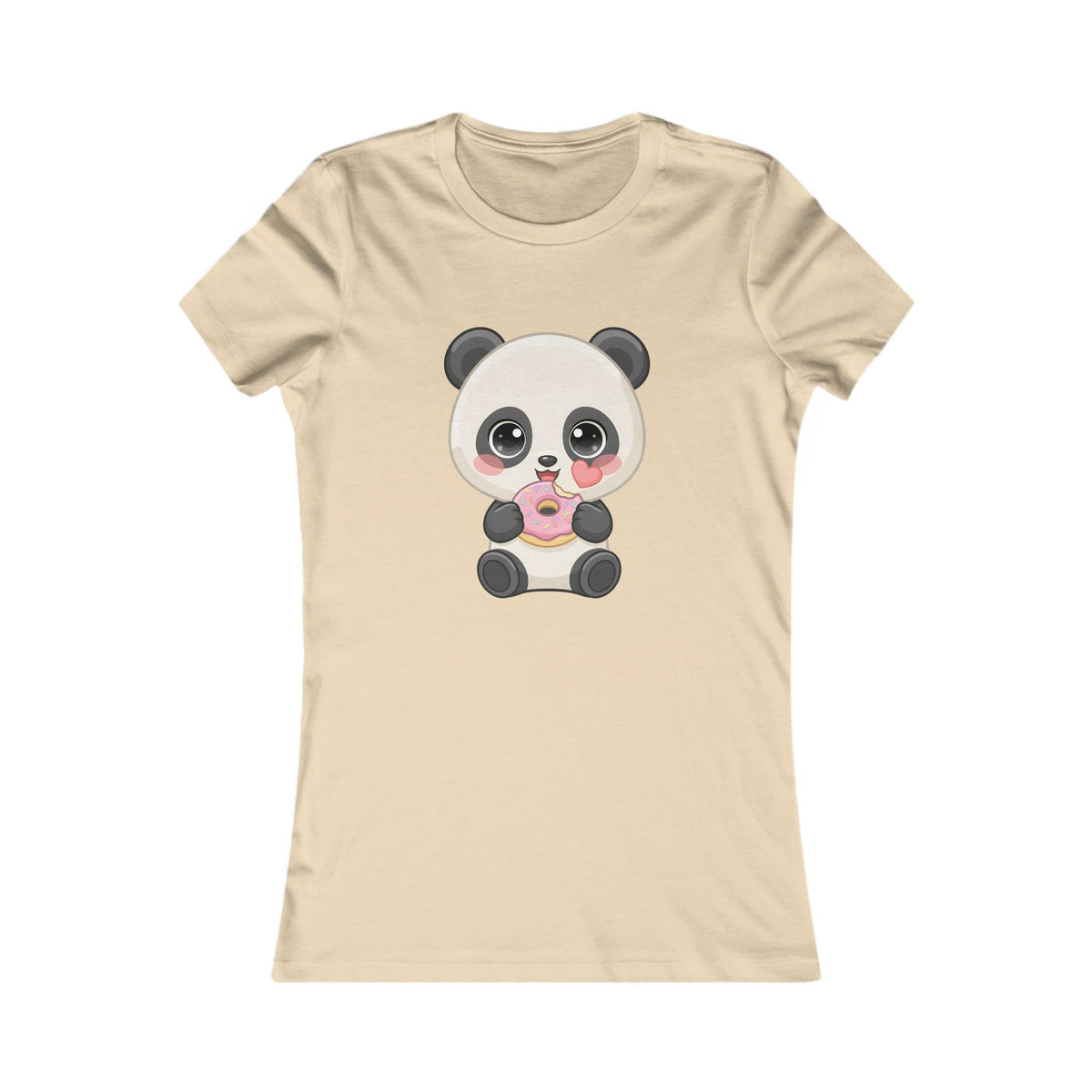 Kawaii Panda Donut Women's Tee for Cute Animal Fans