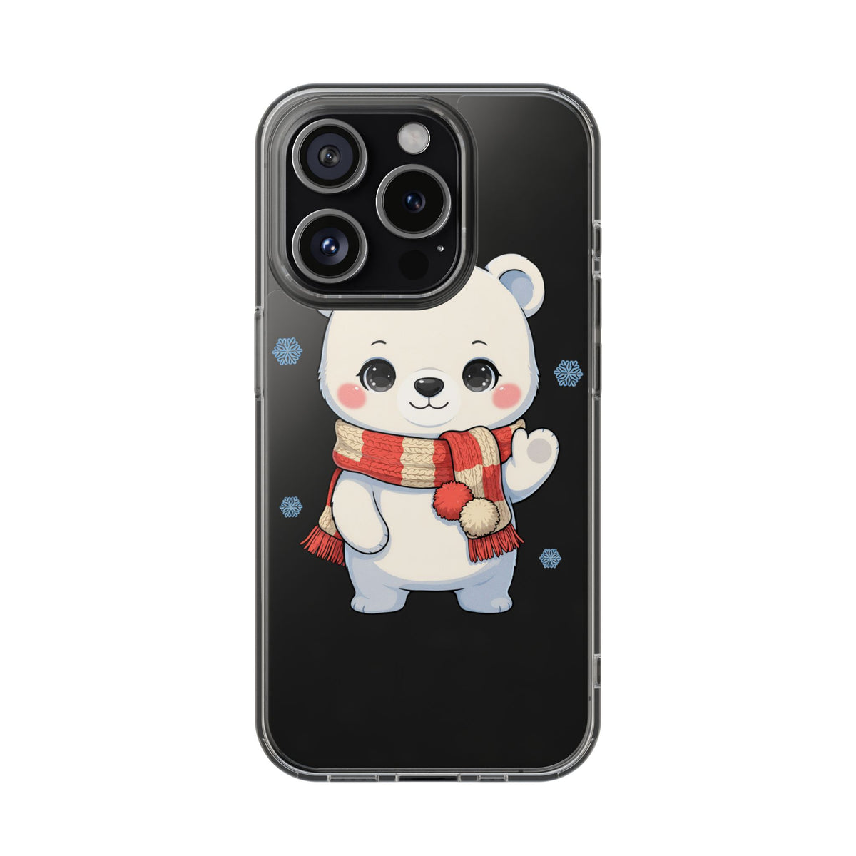 Kawaii Polar Bear Phone Case – Cozy Christmas Cub