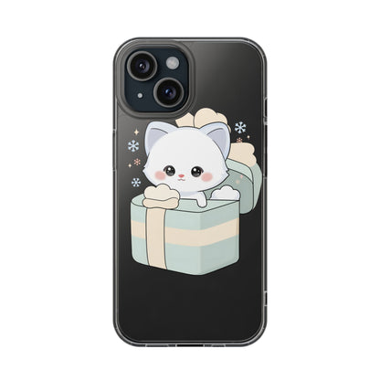 Kawaii Arctic Fox Clear Impact-Resistant Phone Case